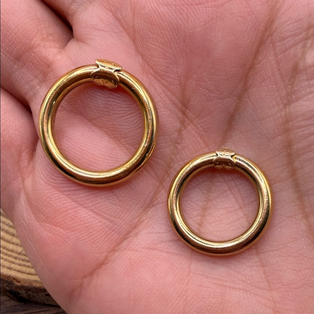 Second Hand ✋🏻Gold Hoop Earrings vermeil 925
